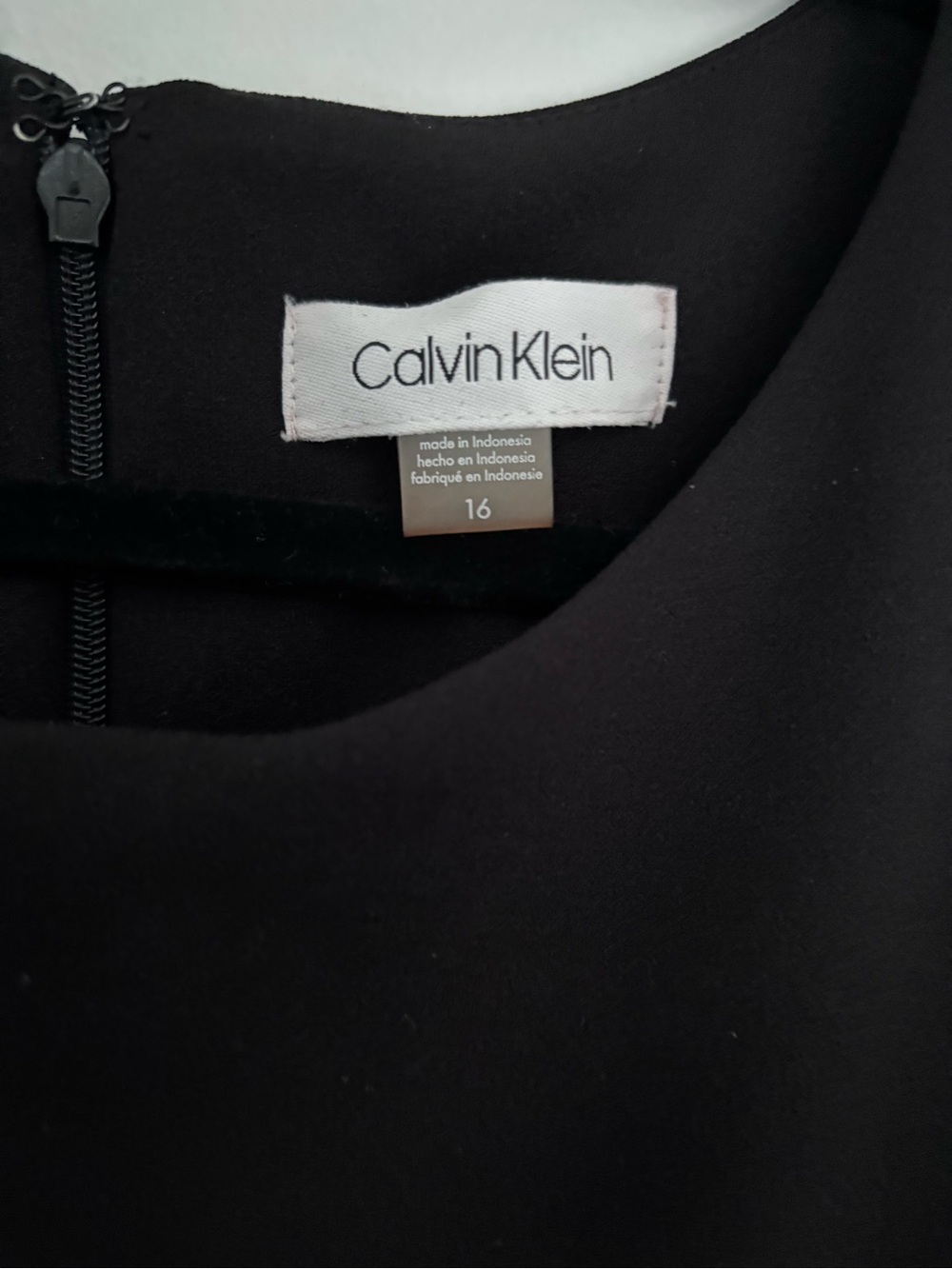 Calvin Klein Black Sleeveless A-Line Midi Dress - Picture 3 of 4
